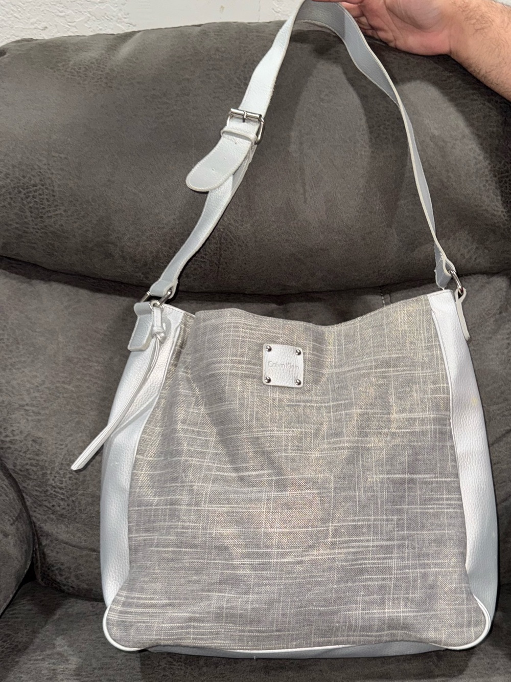 Calvin Klein Gray Shoulder Bag Purse